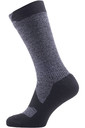 SealSkinz Walking Mid Thin Socks Grey Marl / Black