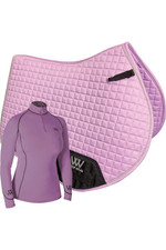 2022 Woof Wear Full Size Close Contact Saddle Cloth & Performance Riding Shirt Bundle - Lilac