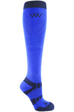 Woof Wear Long Bamboo Waffle Socks WW0017 Electric Blue