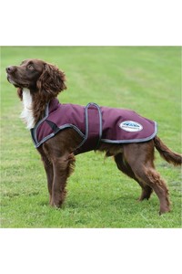 2022 Weatherbeeta Comfitec Premier Free Parka Deluxe Dog Coat 1003454051 - Grey / Maroon / White