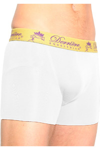 2022 Derriere Equestrian Mens Bonded Padded Shorty DEPBPSM14 - White