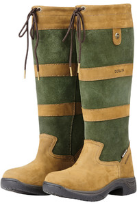 2022 Dublin Womens River Boots III 100103900 - Dark Brown / Green