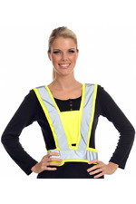 2021 Equisafety Adjustable High Vis Body Harness HARN-HV - Yellow