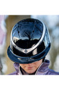 2022 Charles Owen Halo Gloss Helmet & Headband HALOGLOSSBS - Black Gloss / Platinum