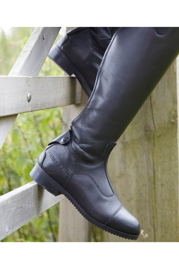 Harry Hall Childrens Edlington LONG Riding Boots - Black | The Drillshed
