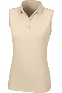 2023 Pikeur Womens Jarla Sleeveless Polo Shirt 322600 204 - Vanilla Cream