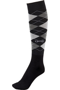 2023 Pikeur Karo Strumpf Socks 373500 329 - Black